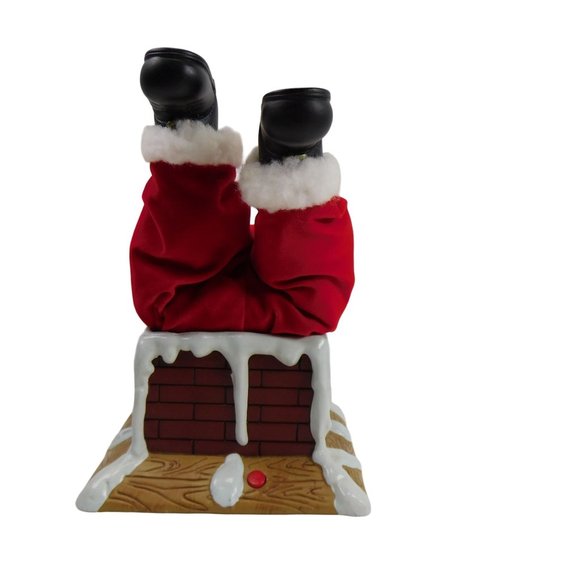 Gemmy Plush Santa Claus Stuck In A Chimney Christmas Decor 8.5" x 5.5" for parts - Picture 1 of 8